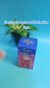 2026 Christmas Gift Firework Bubble Machine Electric Bubbles With Music Light For Party