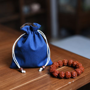 Pure Cotton Fleece-lined Crafts Hand Toy Cloth Bag Jewelly Bracelet Drawstring Storage Bag Silk Pouch Drawstring Small Teacup Bag
