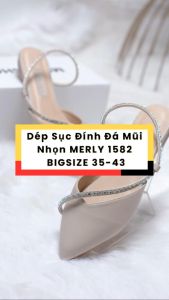 Dép Xăng Đan Nữ Cao Cấp Sục Mũi Nhọn Singback Giày Dép Nữ Thương Hiệu Merly 1531