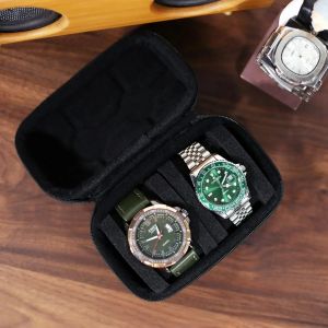 2-Slot Watch Storage Box (Box Only) - Holds 2 Watches Fits All Sizes - Portable Travel Design with Hard-Shell Protection