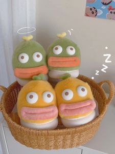 Cute Cartoon Cotton Slippers Womens Winter Warm Plush Anti-slip Thick Bottom Home Shoes Comfortable Soft Indoor Slippers