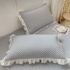 Áo Chăn Gối Lụa Băng Mùa Hè Áo Chăn Gối Hình Quả Đậu Đôi Dùng Tại Nhà Áo Chăn Gối Dài Hình Chữ Nhật Có Thể Giặt Được