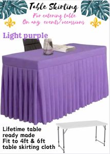 Table Skirting Ready Made Skirt for Caterring( Us Katrina )4ft/6ft