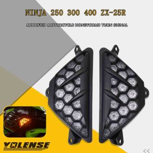 Motorcycle Front LED Turn Signal Indicator Flasher Light Fit Fo NINJA250 NINJA300 NINJA400 ZX-25R ZX25R NINJA 400 300