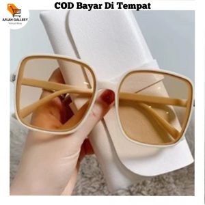 AG Kacamata Hitam Wanita Pelindung Uv Bentuk Kotak Oversize Gaya korea Untuk cewek