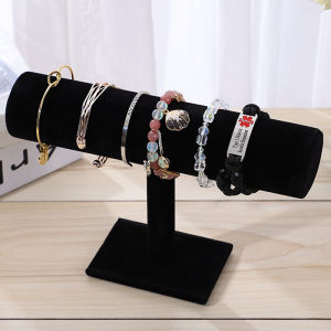 Velvet Jewelry Bracelet Storage Display Chain Watch T-Bar Rack Organizer Hard Stand Holder Jewelry Display Bracelet Display