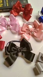 Cột  tóc Nơ cho người lớn và trẻ nhỏ( hình thật sản phẩm handmake lẻ 1 cái)