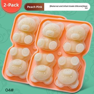 MONLEYTA | Food Grade Silicone Ice Cube Mold Bear Shaped Ice Maker For Home Use Ice Tray To Make Ice Cubes And Ice Balls Kitchen Tool