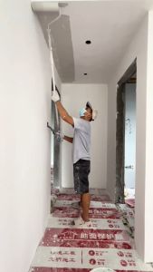 🌈1L With Brush🌈Latex Paint for Home Use - Self-Applying Wall Coating White/Pink/Yellow/Blue/Green/Gray Interior Wall Paint