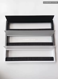 TSM Gromet Grommet Slow Motion Tutup Perlahan Manual Penutup 5 Outlet Lubang Kabel Stop Kontak Meja Meeting Direktur Premium Panjang 50cm Bahan Aluminium