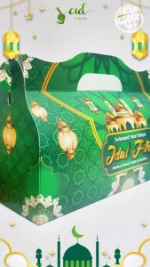 Box Kue IDUL FITRI Jinjing - Dus Roll Cake RAMADHAN -FC - 275x10x18cm (10 pcs)