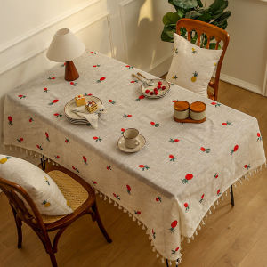 JUNHUIDA | Khăn trải bàn thêu linen mộc mạc