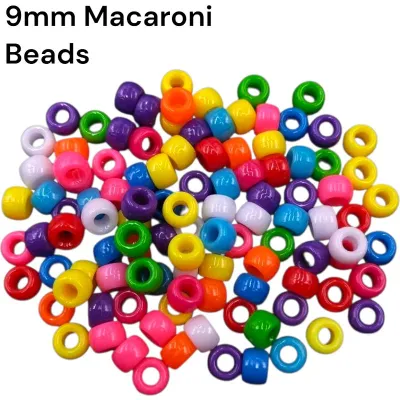 9mm Macaroni Beads use for DIY accessories DIY Beading Materials (30pc pack