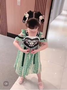 ชุดเดรส Hanfu สำหรับเด็กผู้หญิง สไตล์เจ้าหญิงย้อนยุค น่ารัก สวมใส่ง่าย