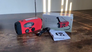 Weather Alert Portable Radio with 2000mAh Battery Solar Hand Crank FM AM WB NOAA Radio LED Flashlight for Emergency Use[Vodool Center]