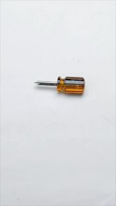 VESSEL Obeng Mini Crystaline Screwdriver Stubby Type 6500 Plus +1X38 Minus Magnet (Cebol) Kecil