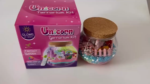 ใหม่ DIY ภาชนะเรืองแสงยูนิคอร์นสีรุ้งไฟกลางคืนภูมิทัศน์ของเล่นเพื่อการศึกษาสำหรับเด็กไฟ LED ของขวัญ