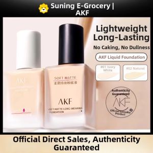 AKF Long-Lasting Foundation Liquid for Women Oil-Control No-Cake Dry-Skin Friendly Skin-Tone Correction Radiant Finish