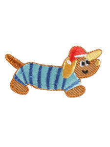 Embroidered Sausage Dog Self Adhesive Patch Decorative Sticker for Clothes Bags Shoes Hats Mobile Phones IPads Scrapbooking