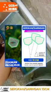 SEROKAN SARINGAN UKURAN 10 CM SEROK SESER IKAN CUPANG GAGANG KAWAT