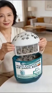 Best Seller DUST REMOVAL MAGIC BOX | Multi-Functional Air Magic Box Deodorizer & Moisture Absorber | Automatic Dust-Collecting Vacuum Cleaner | Effective Decomposition& Mold Proof Air Freshener | Dust Removal and Odor Eliminator with Plant Based Formula
