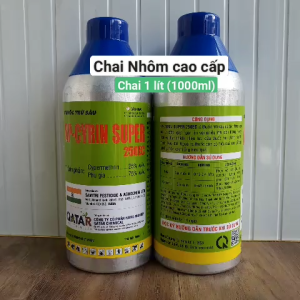 Thuốc trừ sâu Cyrin super 250EC- chai nhôm 1 lít(1000ml) cypermethrin 250g/l- Thuốc trừ sâu cuốn lá sâu xanh Mộc Farm