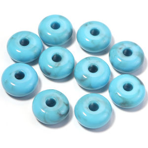 10pcs Colored Acrylic Two Color Beads Flat Round Spacer Abacus Beads for DIY Earrings Necklaces Bracelet Jewelry Making Findings