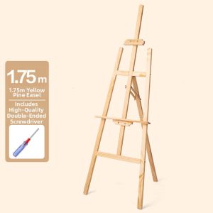 deli | Adjustable Wooden Easel Portable Drawing Board Home Outdoor