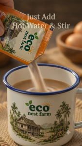 Eco Nest Farm Milk Tea Black Sesame - Creamy aromatic perfect for sharing.