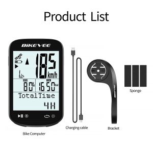 Máy Tính GPS Cho Xe Đạp Đồng Hồ Đo Tốc Độ Không Dây Bluetooth 5.0 ANT+ Đồng Hồ Đo Quãng Đường Đồng Hồ Bấm Giờ Thiết Bị Theo Dõi Với Đèn Nền Tự Động Cho Xe Đạp