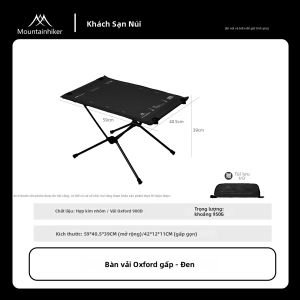Mountainhiker | Bàn Cắm Trại Gấp Gọn Di Động Chất Liệu Vải Oxford Nhẹ Chân Hợp Kim Nhôm Dùng Cho Dã Ngoại Du Lịch Ngoài Trời