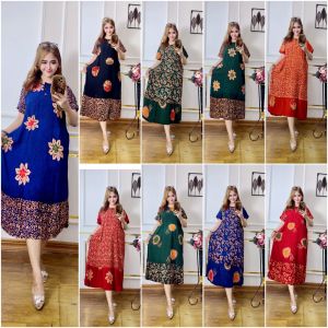 NEW ARRIVAL..!! DASTER CAP KOMBINASI LENGAN PENDEK BUSUI FRIENDLY BAHAN RAYON BERKUALITAS