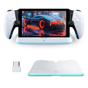 HONCAM Magnetic Connect Station for PlayStation Portal 7 RGB Light Modes Console Charger Stand W Tri-Protection Safety charging