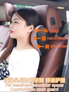 Car Memory Cotton Headrest Waist Support Breathable Curve Design Relieve Fatigue Car Truck Office General
