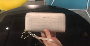 FOXER Dompet Kulit Asli Dompet Ritsleting Wanita Dompet Panjang Dengan Slot Multi-Kartu