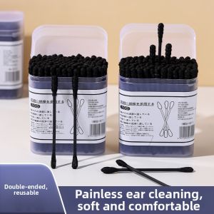 WEIHEHU | Black Digging Ear Spoon Cotton Swabs