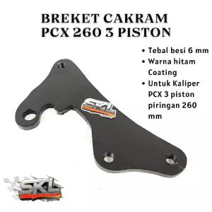 Breket Cakram Untuk Caliper Pcx Lokal 3piston Semua Jenis Motor Posisi Cakram Kiri