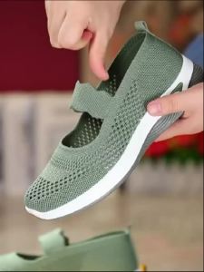 NBGAGA | Womens Shoes Breathable Mesh Comfortable Flats Lightweight Sneakers For Female Fashion Outdoor Low-cut Walking Shoes