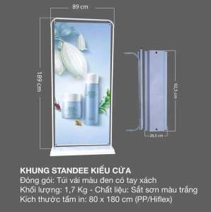 Khung quảng cáo kiểu cửa đế sắt