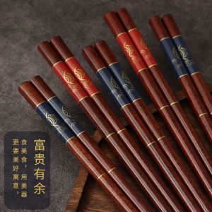 Bộ 5-10 Đôi Thìa Gỗ Đỏ Phong Cách Trung Hoa Cao Cấp Chống Mốc Hình Vuông Dùng Tại Nhà Thìa Gỗ Tân Cổ Điển Cho Mọi Người
