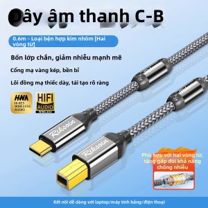 RIKSOIN | Dây Cáp Dữ Liệu Âm Thanh Giảm Ồn Dual Magnetic Ring
