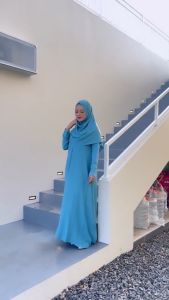 Ar Rikna - Dress Abaya Kondangan Kekinian ABAYA KHIMAR FREE CADAR /Gamis dress Remaja crinkle airflow premium