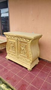 BUFET UKIR BIOLA KAYU JATI