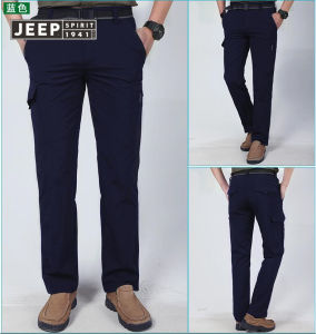 JEEP SPIRIT กางเกงผู้ชายแบบบางระบายอากาศได้ดีทหารลำลองกันน้ำกางเกงปีนเขายืดหยุ่นสูงกางเกงฤดูร้อนกลางแจ้งการปีนเขาการจับปลาหลวมแห้งเร็ว