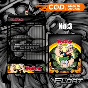 STIKER DECAL SANGKAR KANDANG BURUNG KOTAK REPLIKA GEPENGAN KOHSAN DIAMOND MOTIF POPEYE