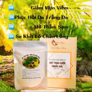 Bột Đắp Rửa Mặt Thảo Dược Phục hồi Da Giảm Mụn viêm Mờ Nám Trắng Da Viện Thẩm Mỹ Spa Môc Nhân
