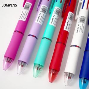 MROOFUL | 1Pcs 5 In 1 Multicolor Ballpoint Pens 4 Color Ball Pen Refill 1 Pencil Lead Multifunction Pen Office School Writing Stationery