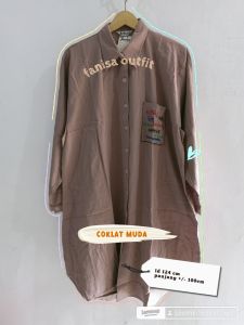 Tunik wanita oversize// Tunik wanita kekinian // Kemeja Wanita muslim // Kemeja oversize // Baju kerja