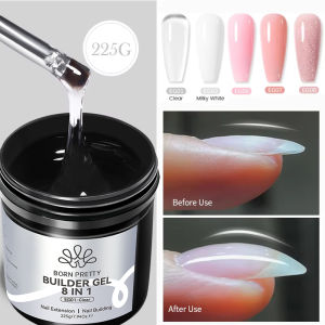 BORN PRETTY | BORN PRETTY 225g Milky White Pink Clear Nail Extension Gel Soak Off UV LED Semi Permanent Construction Gel Nail Art Salon DIY