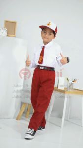 Setelan Seragam Sekolah SD Merah Putih Seragam Sekolah SD Baju Sekolah SD Putra Kelas 1-6